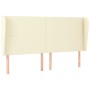 Headboard with ears cream synthetic leather 183x23x118/128cm by , Headboards and footboards - Ref: Foro24-3117780, Price: 130...