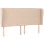 Headboard with ears cappuccino synthetic leather 163x23x118/128 cm by , Headboards and footboards - Ref: Foro24-3117777, Pric...