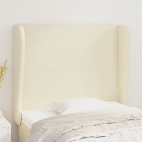 Headboard with ears cream-colored synthetic leather 93x23x118/128cm by , Headboards and footboards - Ref: Foro24-3117756, Pri...