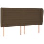 Headboard with dark brown fabric ears 203x23x118/128 cm by , Headboards and footboards - Ref: Foro24-3118121, Price: 144,95 €...