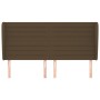 Headboard with dark brown fabric ears 203x23x118/128 cm by , Headboards and footboards - Ref: Foro24-3118121, Price: 144,95 €...