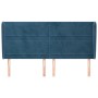 Headboard with dark blue velvet ears 163x23x118/128 cm by , Headboards and footboards - Ref: Foro24-3118154, Price: 133,22 €,...