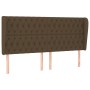 Headboard with dark brown fabric ears 203x23x118/128 cm by , Headboards and footboards - Ref: Foro24-3118317, Price: 179,49 €...