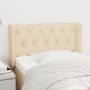 Cream fabric headboard 83x16x78/88 cm by , Headboards and footboards - Ref: Foro24-3119083, Price: 54,99 €, Discount: %