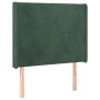 Headboard with dark green velvet ears 103x16x118/128cm by , Headboards and footboards - Ref: Foro24-3119345, Price: 80,66 €, ...