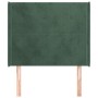 Headboard with dark green velvet ears 103x16x118/128cm by , Headboards and footboards - Ref: Foro24-3119345, Price: 80,66 €, ...