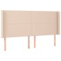 Headboard with ears cappuccino synthetic leather 163x16x118/128 cm by , Headboards and footboards - Ref: Foro24-3119401, Pric...