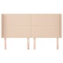 Headboard with ears cappuccino synthetic leather 163x16x118/128 cm by , Headboards and footboards - Ref: Foro24-3119401, Pric...