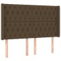 Headboard with dark brown fabric ears 163x16x118/128 cm by , Headboards and footboards - Ref: Foro24-3119925, Price: 157,45 €...