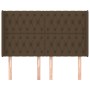 Headboard with dark brown fabric ears 163x16x118/128 cm by , Headboards and footboards - Ref: Foro24-3119925, Price: 157,45 €...