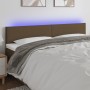 Cabecero con LED de tela marrón oscuro 180x5x78/88 cm de , Cabeceros y pies de cama - Ref: Foro24-3121349, Precio: 71,75 €, D...