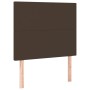 Headboard with LED lights brown synthetic leather 80x5x118/128 cm by , Headboards and footboards - Ref: Foro24-3122219, Price...