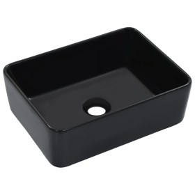 Lavabo 40x30x13 cm cerámica negro de vidaXL, Lavabos - Ref: Foro24-143920, Precio: 53,43 €, Descuento: %