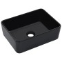 Lavabo 40x30x13 cm cerámica negro de vidaXL, Lavabos - Ref: Foro24-143920, Precio: 55,28 €, Descuento: %