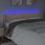 Cabecero con LED cuero sintético capuchino 163x16x78/88 cm de , Cabeceros y pies de cama - Ref: Foro24-3123057, Precio: 73,82...