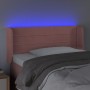 Pink velvet headboard with LED 103x16x78/88 cm by , Headboards and footboards - Ref: Foro24-3123417, Price: 57,80 €, Discount: %