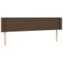 Headboard with LED in dark brown fabric 163x16x78/88 cm by , Headboards and footboards - Ref: Foro24-3123385, Price: 77,50 €,...