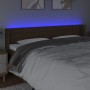 Cabecero con LED de tela marrón oscuro 163x16x78/88 cm de , Cabeceros y pies de cama - Ref: Foro24-3123385, Precio: 77,50 €, ...