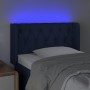 Cabecero con LED de tela azul 83x16x78/88 cm de , Cabeceros y pies de cama - Ref: Foro24-3123552, Precio: 59,99 €, Descuento: %