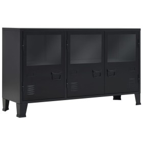 Industrial style metal sideboard 120x35x70 cm black by vidaXL, Sideboards - Ref: Foro24-245959, Price: 377,82 €, Discount: %