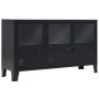 Sideboard aus Metall im Industriestil 120x35x70 cm schwarz von vidaXL, Sideboards - Ref: Foro24-245959, Preis: 377,99 €, Raba...