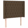 Headboard with LED in dark brown fabric 93x16x118/128 cm by , Headboards and footboards - Ref: Foro24-3124369, Price: 100,56 ...