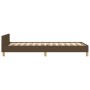 Estructura de cama con cabecero de tela marrón oscuro 90x190 cm de , Camas y somieres - Ref: Foro24-3124858, Precio: 137,79 €...