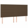 Bed frame with headboard in dark brown fabric 200x200cm by , Beds and slatted bases - Ref: Foro24-3125165, Price: 251,39 €, D...