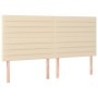 Bed frame with cream fabric headboard 180x200 cm by , Beds and slatted bases - Ref: Foro24-3125159, Price: 240,27 €, Discount: %