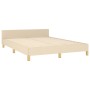 Estructura de cama con cabecero de tela color crema 140x200 cm de , Camas y somieres - Ref: Foro24-3125305, Precio: 253,02 €,...