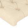 Estructura de cama con cabecero de tela color crema 140x200 cm de , Camas y somieres - Ref: Foro24-3125305, Precio: 253,02 €,...