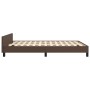 Brown synthetic leather headboard bed frame 140x190 cm by , Beds and slatted bases - Ref: Foro24-3125448, Price: 228,99 €, Di...