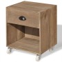 Mesita de noche marrón madera maciza de vidaXL, Mesitas de noche - Ref: Foro24-243161, Precio: 74,14 €, Descuento: %