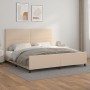 Cappuccino synthetic leather headboard bed frame 200x200cm by , Beds and slatted bases - Ref: Foro24-3125474, Price: 242,30 €...