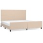 Cappuccino synthetic leather headboard bed frame 200x200cm by , Beds and slatted bases - Ref: Foro24-3125474, Price: 242,30 €...