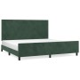 Estructura cama con cabecero terciopelo verde oscuro 200x200 cm de , Camas y somieres - Ref: Foro24-3125656, Precio: 270,39 €...