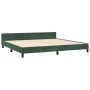 Estructura cama con cabecero terciopelo verde oscuro 200x200 cm de , Camas y somieres - Ref: Foro24-3125656, Precio: 270,39 €...