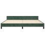 Estructura cama con cabecero terciopelo verde oscuro 200x200 cm de , Camas y somieres - Ref: Foro24-3125656, Precio: 270,39 €...