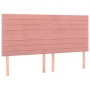 Pink velvet bed frame with headboard 160x200 cm by , Beds and slatted bases - Ref: Foro24-3125829, Price: 222,17 €, Discount: %