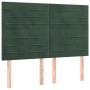 Estructura cama con cabecero terciopelo verde oscuro 140x190 cm de , Camas y somieres - Ref: Foro24-3125815, Precio: 223,99 €...