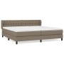 Cama box spring con colchón tela gris taupe 200x200 cm de , Camas y somieres - Ref: Foro24-3126513, Precio: 655,82 €, Descuen...