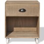 Mesita de noche marrón madera maciza de vidaXL, Mesitas de noche - Ref: Foro24-243161, Precio: 74,14 €, Descuento: %