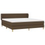 Cama box spring con colchón tela marrón oscuro 160x200 cm de , Camas y somieres - Ref: Foro24-3126896, Precio: 500,73 €, Desc...