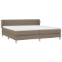 Box spring bed with taupe gray fabric mattress 200x200 cm by , Beds and slatted bases - Ref: Foro24-3126913, Price: 619,19 €,...