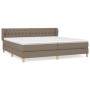 Cama box spring con colchón tela gris taupe 200x200 cm de , Camas y somieres - Ref: Foro24-3127073, Precio: 661,02 €, Descuen...