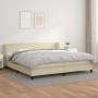 Box spring bed with cream synthetic leather mattress 200x200 cm by , Beds and slatted bases - Ref: Foro24-3127213, Price: 648...