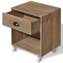 Mesita de noche marrón madera maciza de vidaXL, Mesitas de noche - Ref: Foro24-243161, Precio: 74,14 €, Descuento: %