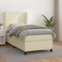 Cama box spring con colchón cuero sintético crema 80x200 cm de , Camas y somieres - Ref: Foro24-3128879, Precio: 338,26 €, De...