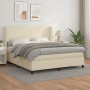 Cama box spring con colchón cuero sintético crema 160x200 cm de , Camas y somieres - Ref: Foro24-3128921, Precio: 603,69 €, D...