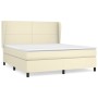 Cama box spring con colchón cuero sintético crema 160x200 cm de , Camas y somieres - Ref: Foro24-3128921, Precio: 603,69 €, D...